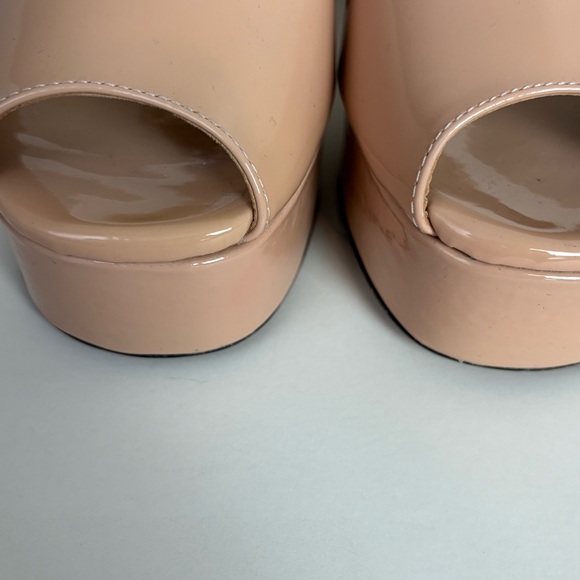 NEW Maje Elegant Nude Block Heel Sandals With Crystal Embellishments - Picture 13 of 14